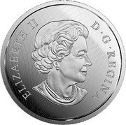 Canada 50 Dollars Wanduta - Portrait of a Chief 2016 Proof KM# 2227 ELIZABETH II D G REGINA coin obverse Canada 50 Dollars Wanduta - Portrait of a Chief 2016 Proof KM# 2227 ELIZABETH II D G REGINA coin obverse
