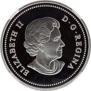 Canada Dollar 40th Anniversary of Canada's National Flag 2005 Proof KM# 549b ELIZABETH II D ∙ G ∙ REGINA coin obverse Canada Dollar 40th Anniversary of Canada's National Flag 2005 Proof KM# 549b ELIZABETH II D ∙ G ∙ REGINA coin obverse