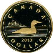 Canada Dollar Common Loon 2013  CANADA RRC DOLLAR coin reverse Canada Dollar Common Loon 2013  CANADA RRC DOLLAR coin reverse