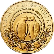 Canada Dollar Hawk 2014 KM# 1627 CANADA DOLLAR 2014 TT coin reverse Canada Dollar Hawk 2014 KM# 1627 CANADA DOLLAR 2014 TT coin reverse