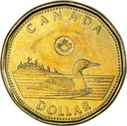 Canada Dollar Loonie 2019 KM# 1255 CANADA RRC DOLLAR coin reverse Canada Dollar Loonie 2019 KM# 1255 CANADA RRC DOLLAR coin reverse