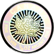 Canada Dollar Maple Leaf Hologram 2003 Proof KM# 617 C A N A D A 9999 9999 FINE SILVER 1/20 OZ ARGENT PUR coin reverse