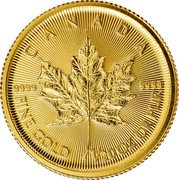 Canada Dollar Maple Leaf Original 2017 KM# 1138 CANADA 9999 9999 FINE GOLD 1/20 OZ OR PUR coin reverse Canada Dollar Maple Leaf Original 2017 KM# 1138 CANADA 9999 9999 FINE GOLD 1/20 OZ OR PUR coin reverse