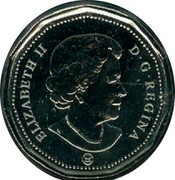 Canada Dollar Toronto Maple Leafs 2009 KM# 855 ELIZABETH II D G REGINA coin obverse Canada Dollar Toronto Maple Leafs 2009 KM# 855 ELIZABETH II D G REGINA coin obverse
