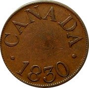 Canada Half Penny James Duncan Token 1830  CANADA 1830 coin obverse Canada Half Penny James Duncan Token 1830  CANADA 1830 coin obverse