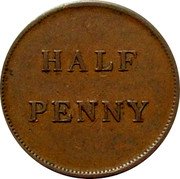 Canada Half Penny James Duncan Token 1830  HALF PENNY coin reverse Canada Half Penny James Duncan Token 1830  HALF PENNY coin reverse