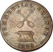 Canada Halfpenny Token Commercial Change 1820 UC-9A1 COMMERCIAL CHANGE 1820 coin reverse Canada Halfpenny Token Commercial Change 1820 UC-9A1 COMMERCIAL CHANGE 1820 coin reverse