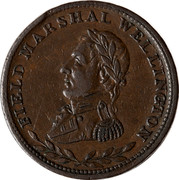 Canada Halfpenny Token Field Marshal Wellington 1813 WE-1A1 FIELD MARSHAL WELLINGTON coin obverse Canada Halfpenny Token Field Marshal Wellington 1813 WE-1A1 FIELD MARSHAL WELLINGTON coin obverse