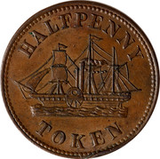 Canada Halfpenny Token Fisheries & Agriculture ND HALFPENNY TOKEN coin obverse Canada Halfpenny Token Fisheries & Agriculture ND HALFPENNY TOKEN coin obverse