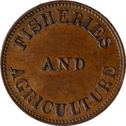Canada Halfpenny Token Fisheries & Agriculture ND FISHERIES AND AGRICULTURE coin reverse Canada Halfpenny Token Fisheries & Agriculture ND FISHERIES AND AGRICULTURE coin reverse