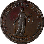 Canada Halfpenny Token Leslie & Sons (1824-1830) LESSLIE & SONS YORK KINGSTON & DUNDAS coin obverse Canada Halfpenny Token Leslie & Sons (1824-1830) LESSLIE & SONS YORK KINGSTON & DUNDAS coin obverse