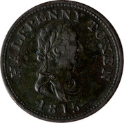 Canada Halfpenny Token Payable by Hosterman & Etter Halifax 1815 HALFPENNY TOKEN 1815 coin obverse Canada Halfpenny Token Payable by Hosterman & Etter Halifax 1815 HALFPENNY TOKEN 1815 coin obverse