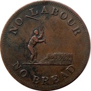 Canada Halfpenny Token Speed The Plough ND UC-4A1 NO LABOUR NO BREAD coin obverse Canada Halfpenny Token Speed The Plough ND UC-4A1 NO LABOUR NO BREAD coin obverse