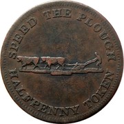 Canada Halfpenny Token Speed The Plough ND UC-4A1 SPEED THE PLOW HALFPENNY TOKEN coin reverse Canada Halfpenny Token Speed The Plough ND UC-4A1 SPEED THE PLOW HALFPENNY TOKEN coin reverse