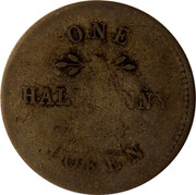 Canada One Halfpenny Ships - colonies & commerce 1815  SHIPS, COLONIES & COMMERCE 1815 coin obverse Canada One Halfpenny Ships - colonies & commerce 1815  SHIPS, COLONIES & COMMERCE 1815 coin obverse