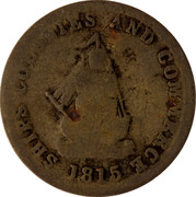 Canada One Halfpenny Ships - colonies & commerce 1815  ONE HALFPENNY TOKEN coin reverse Canada One Halfpenny Ships - colonies & commerce 1815  ONE HALFPENNY TOKEN coin reverse