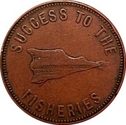 Canada Penny E.L. Lydiard Francis Longworth (1859-1860) SUCCESS TO THE FISHERIES coin obverse Canada Penny E.L. Lydiard Francis Longworth (1859-1860) SUCCESS TO THE FISHERIES coin obverse