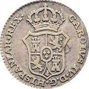 Spain 0.5 Real (Carolvs IV) CAROLVS IV D G HISPANIAR REX coin obverse