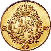 Spain 1/2 Escudo (Carlos III) KM# 425.2 S C coin reverse Spain 1/2 Escudo (Carlos III) KM# 425.2 S C coin reverse