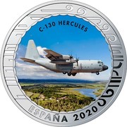 Spain 1,5 Euro History of Aviation - C-130 Hercules 2020 ♔M ESPAÑA 2020 C-130 HERCULES coin obverse Spain 1,5 Euro History of Aviation - C-130 Hercules 2020 ♔M ESPAÑA 2020 C-130 HERCULES coin obverse