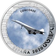 Spain 1,5 Euro History of Aviation - Concorde 2020 ♔M ESPAÑA 2020 CONCORDE coin obverse Spain 1,5 Euro History of Aviation - Concorde 2020 ♔M ESPAÑA 2020 CONCORDE coin obverse