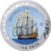 Spain 1,5 Euro Navio Spanish- Series I 2018 ♔M M NAVIO ESPAÑOL ESPAÑA 2018 coin obverse Spain 1,5 Euro Navio Spanish- Series I 2018 ♔M M NAVIO ESPAÑOL ESPAÑA 2018 coin obverse