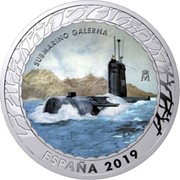 Spain 1,5 Euro Submarien Galerna. Series V 2019 ♔M KM# 235 M SUBMARINO GALERNA ESPAÑA 2019 coin obverse