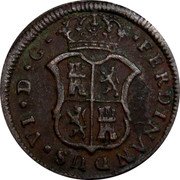 Spain 1 Ardite (Ferdinandus VI Maravedi) FERDINANDUS VI D G coin obverse Spain 1 Ardite (Ferdinandus VI Maravedi) FERDINANDUS VI D G coin obverse