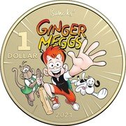 Australia 1 Dollar (Ginger Meggs Running) BANCKS' GINGER MEGGS 1 DOLLAR 2021 coin reverse Australia 1 Dollar (Ginger Meggs Running) BANCKS' GINGER MEGGS 1 DOLLAR 2021 coin reverse