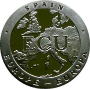 Spain ECU 500th Anniversary Discovery of America 1992 X# M40 SPAIN EUROPE EUROPA ECU coin obverse Spain ECU 500th Anniversary Discovery of America 1992 X# M40 SPAIN EUROPE EUROPA ECU coin obverse