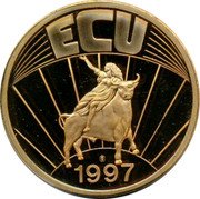 Spain Ecu Alfonso XII Shield 1997 ECU 1997 coin reverse Spain Ecu Alfonso XII Shield 1997 ECU 1997 coin reverse