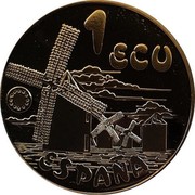 Spain 1 ECU Don Quixote 1994 X# M12 ESPAÑA 1 ECU coin obverse Spain 1 ECU Don Quixote 1994 X# M12 ESPAÑA 1 ECU coin obverse