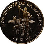 Spain 1 ECU Don Quixote 1994 X# M12 DON QUIJOTE DE LA MANCHA 19 M 94 coin reverse Spain 1 ECU Don Quixote 1994 X# M12 DON QUIJOTE DE LA MANCHA 19 M 94 coin reverse
