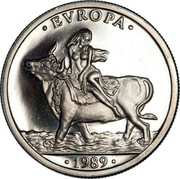 Spain 1 ECU European Economic Community 1989 ♔M X# M23 EUROPA 1989 coin reverse Spain 1 ECU European Economic Community 1989 ♔M X# M23 EUROPA 1989 coin reverse
