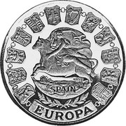 Spain 1 ECU Maastricht Assembly 1992 Proof X# M39 EUROPA SPAIN coin reverse Spain 1 ECU Maastricht Assembly 1992 Proof X# M39 EUROPA SPAIN coin reverse