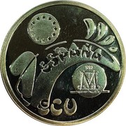 Spain 1 ECU Madrid - European Capital of Culture 1992 ♔M Proof-like X# M35 ESPAÑA 1 ECU M coin obverse Spain 1 ECU Madrid - European Capital of Culture 1992 ♔M Proof-like X# M35 ESPAÑA 1 ECU M coin obverse
