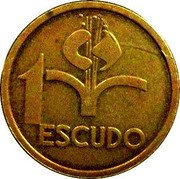 Portugal 1 Escudo Pattern 1980  1 ESCUDO coin reverse Portugal 1 Escudo Pattern 1980  1 ESCUDO coin reverse