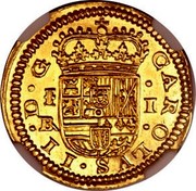 Spain 1 Escudo Carlos II Segovia 1683 BR CAROLVS II D G BR I coin obverse Spain 1 Escudo Carlos II Segovia 1683 BR CAROLVS II D G BR I coin obverse