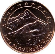 Slovakia 1 Cent Slovakia tatry pattern 2004 2004 SLOVENSKO TATRY coin obverse Slovakia 1 Cent Slovakia tatry pattern 2004 2004 SLOVENSKO TATRY coin obverse