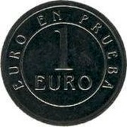 Spain 1 Euro Churriana 1998 X# ME67 1 EURO EURO EN PRUEBA coin obverse Spain 1 Euro Churriana 1998 X# ME67 1 EURO EURO EN PRUEBA coin obverse