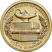 USA $1 (North Caroline) UNITED STATES OF AMERICA FIRST PUBLIC UNIVERSITY NC RS JFM NORTH CAROLINA coin reverse USA $1 (North Caroline) UNITED STATES OF AMERICA FIRST PUBLIC UNIVERSITY NC RS JFM NORTH CAROLINA coin reverse
