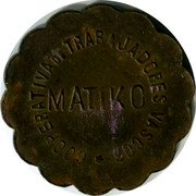 Spain 1 Peseta (Matiko) COOPERATIVA DE TRAB A JADORES VASCOS / MATIKO coin reverse Spain 1 Peseta (Matiko) COOPERATIVA DE TRAB A JADORES VASCOS / MATIKO coin reverse