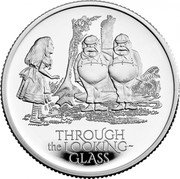 UK 1 Pound (Alice Through the Looking Glass) THROUGH THE LOOKING- GLASS coin reverse UK 1 Pound (Alice Through the Looking Glass) THROUGH THE LOOKING- GLASS coin reverse