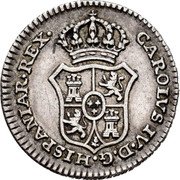 Spain 1 Real (CAROLVS IV) CAROLVS IV D G HISPANIAR REX coin obverse Spain 1 Real (CAROLVS IV) CAROLVS IV D G HISPANIAR REX coin obverse