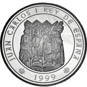 Spain 10 000 Pesetas Portal of Glory 1999 M JUAN CARLOS I REY DE ESPAÑA 1999 coin obverse