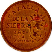 Spain 10 Centimos Cazalla de la Sierra ND (1936)  KM# 1 CAZALLA DE LA SIERRA AÑO DE LA VICTORIA coin obverse Spain 10 Centimos Cazalla de la Sierra ND (1936)  KM# 1 CAZALLA DE LA SIERRA AÑO DE LA VICTORIA coin obverse