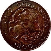 Spain 10 Centimos (Union Catalanista) UNION CATALANISTA 1900 coin obverse