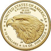 USA 10 Dollars American Gold Eagle 2021 W Proof UNITED STATES OF AMERICA E PLURIBUS UNUM IN GOD WE TRUST RG JN 10 DOLLARS 1/4 OZ. FINE GOLD coin reverse USA 10 Dollars American Gold Eagle 2021 W Proof UNITED STATES OF AMERICA E PLURIBUS UNUM IN GOD WE TRUST RG JN 10 DOLLARS 1/4 OZ. FINE GOLD coin reverse