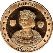 Spain 10 ECU Aragon 1994 X# M67d EUROPA ARAGON coin reverse