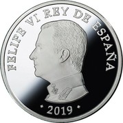 Spain 10 Euro 175th Anniversary of the National Civil Guard 2019 M Proof 2019 FELIPE VI REY DE ESPAÑA coin obverse